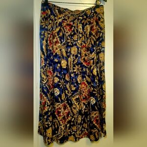 Vintage Elegant Floral Patterned Skirt